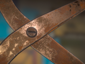 scissors rigged and animated rusty version Modèle 3D