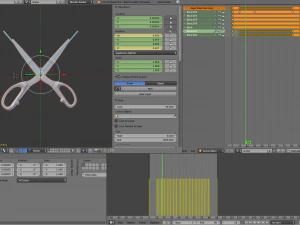 scissors rigged and animated rusty version 3D Model