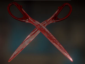 कैंची धांधली और एनिमेटेड खूनी संस्करण 3D मॉडल