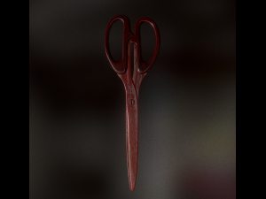 scissors rigged and animated bloody version 3D Model