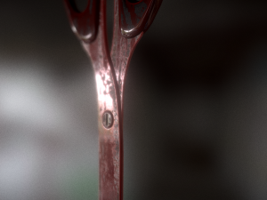 scissors rigged and animated bloody version 3D Model