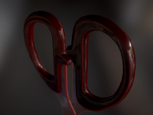 scissors rigged and animated bloody version 3D Model