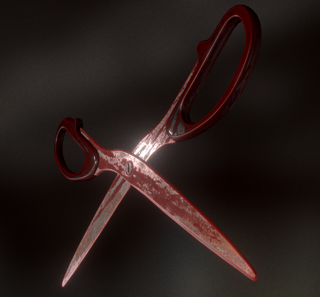 Bloody Scissors Keychain