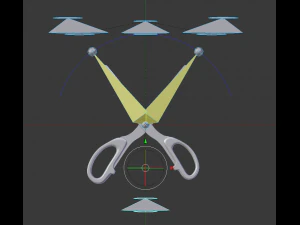 scissors rigged and animated pack 3D Model