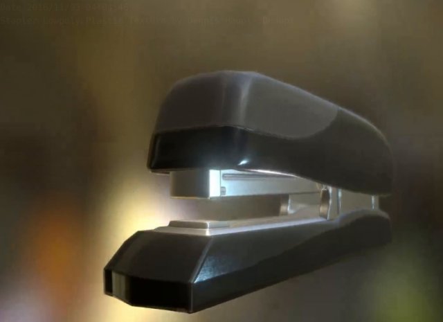 stapler rigged and animated plastic version 3D Model .c4d .max .obj .3ds .fbx .stl .blend 