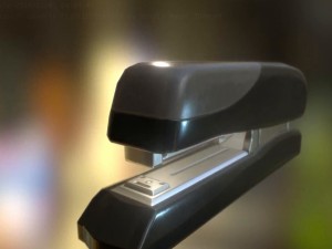 stapler rigged and animated plastic version 3D Model