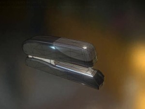 stapler rigged and animated plastic version 3D Model