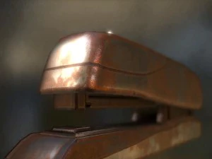 stapler rigged and animated rusty version 3D Model