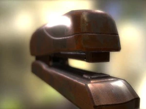 stapler rigged and animated rusty version 3D Model