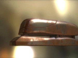 stapler rigged and animated rusty version 3D Model