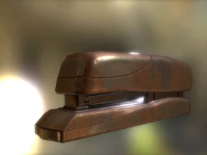 stapler rigged and animated rusty version 3D Model