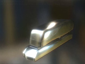 stapler rigged and animated silver version 3D Модель
