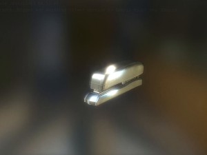 stapler rigged and animated silver version 3D Модель