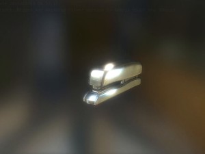 stapler rigged and animated silver version 3D Модель
