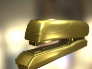 stapler rigged and animated gold version 3D Model