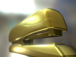 stapler rigged and animated gold version 3D Model