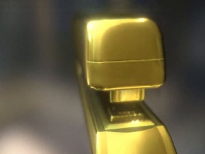 stapler rigged and animated gold version Model 3D