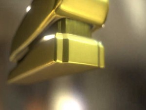 stapler rigged and animated gold version Model 3D