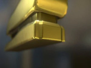 stapler rigged and animated gold version 3D Model