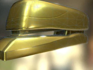 stapler rigged and animated gold version 3D Model