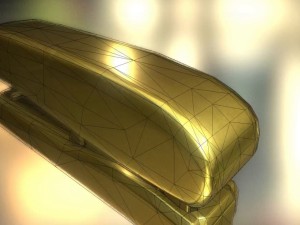 stapler rigged and animated gold version Model 3D
