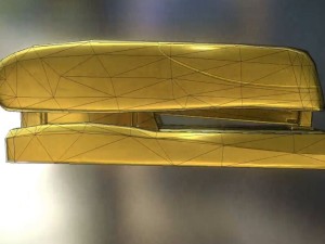 stapler rigged and animated gold version Model 3D