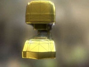 stapler rigged and animated gold version Model 3D