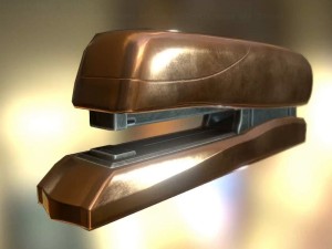 stapler rigged and animated copper version 3D 모델