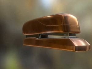 stapler rigged and animated copper version 3D Model