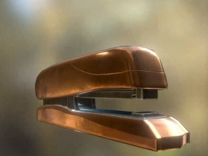 stapler rigged and animated copper version 3D Model