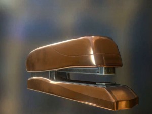 stapler rigged and animated copper version 3D Model