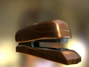 stapler rigged and animated copper version 3D Model