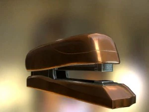 stapler rigged and animated copper version 3D Model