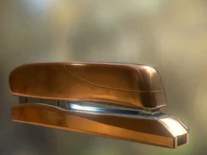 stapler rigged and animated copper version 3D Model