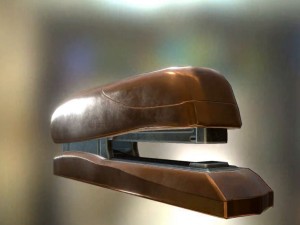 stapler rigged and animated copper version 3D Model