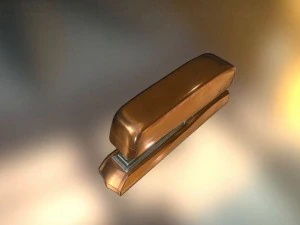 stapler rigged and animated copper version 3D Model