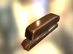 stapler rigged and animated copper version 3D Model