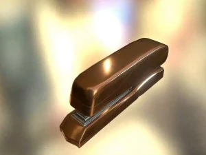 stapler rigged and animated copper version 3D Model