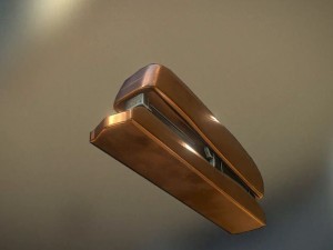 stapler rigged and animated copper version 3D Model