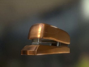 stapler rigged and animated copper version 3D Model