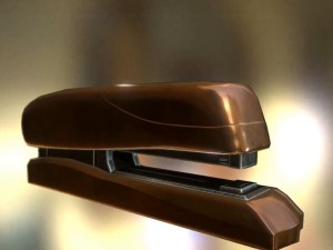 stapler rigged and animated copper version 3D Model