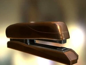 stapler rigged and animated copper version 3D Model