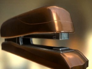 stapler rigged and animated copper version 3D Model