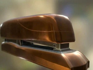stapler rigged and animated copper version 3D Model