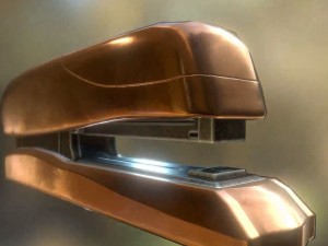 stapler rigged and animated copper version 3D Model