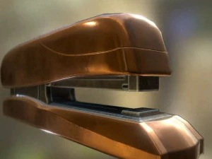 stapler rigged and animated copper version 3D Model