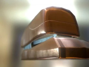 stapler rigged and animated copper version 3D Model