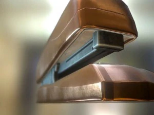 stapler rigged and animated copper version 3D Model