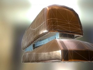stapler rigged and animated copper version 3D Model