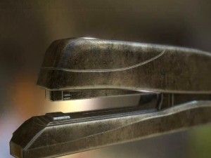 stapler rigged and animated brass version 3D Model